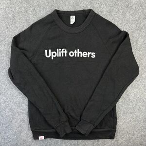 Alternative Sweatshirt Mens XS Black Uplift Others Lyft Graphic Fleece Crewneck